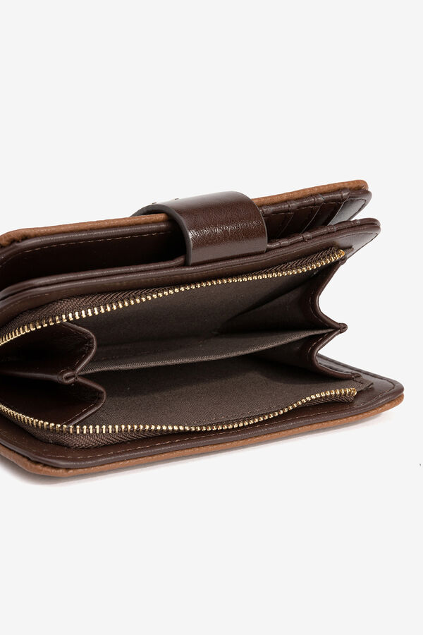 Vilanova Tricolour medium purse Camel
