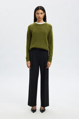 Selected Femme Camisola de lã e alpaca Verde