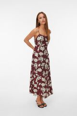 Vero Moda Vestido comprido estampado Castanho