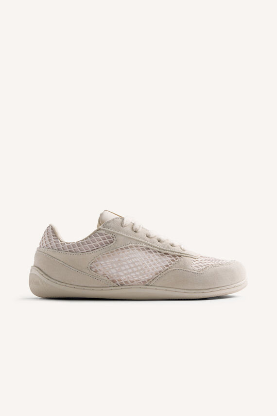 Zapatillas piel y rejilla