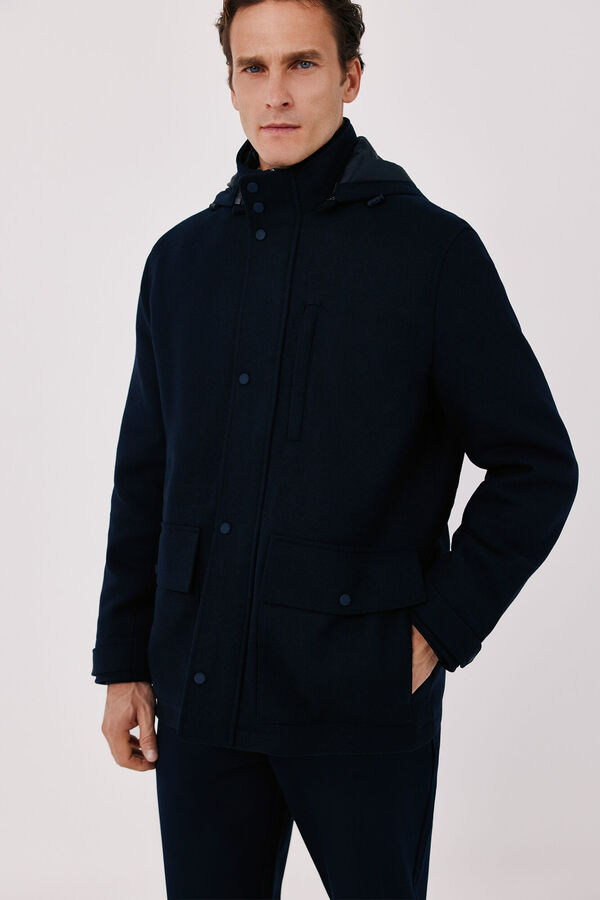 Cortefiel Jacket with lining Navy