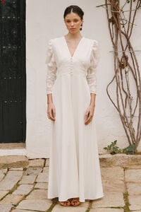 Cortefiel Vestido de noiva Lirio Branco