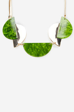 Cortefiel Geometric necklace Green