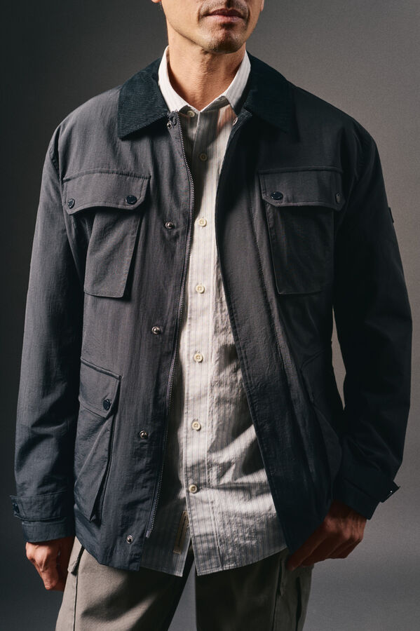 OOTO Four-pocket field jacket Navy