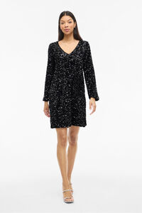 Vila Vestido curto com lantejoulas