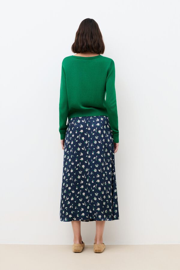 Caroll Saia comprida Jdiane Azul