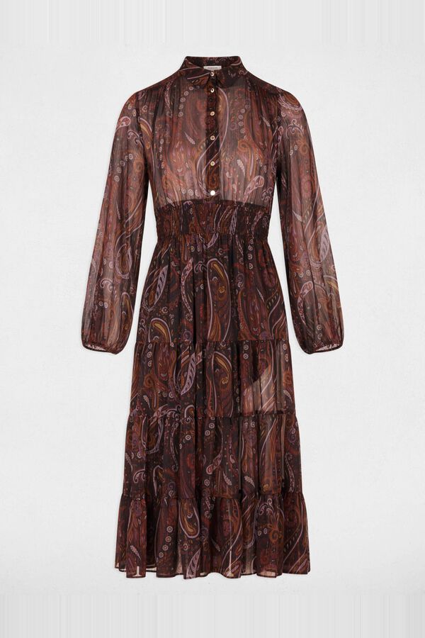 Morgan Chiffon long dress Multicolour