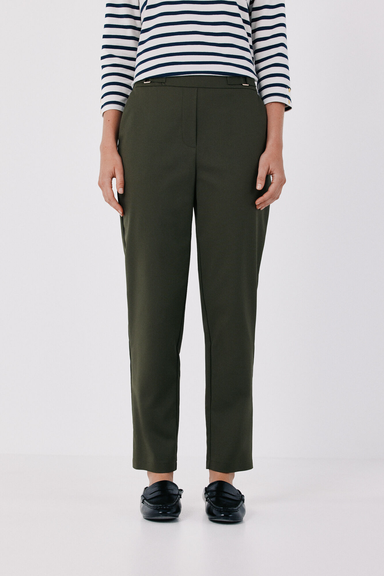 Cortefiel Straight trousers with elasticated back