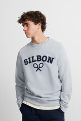 Silbon Sudadera logo raqueta media Azul