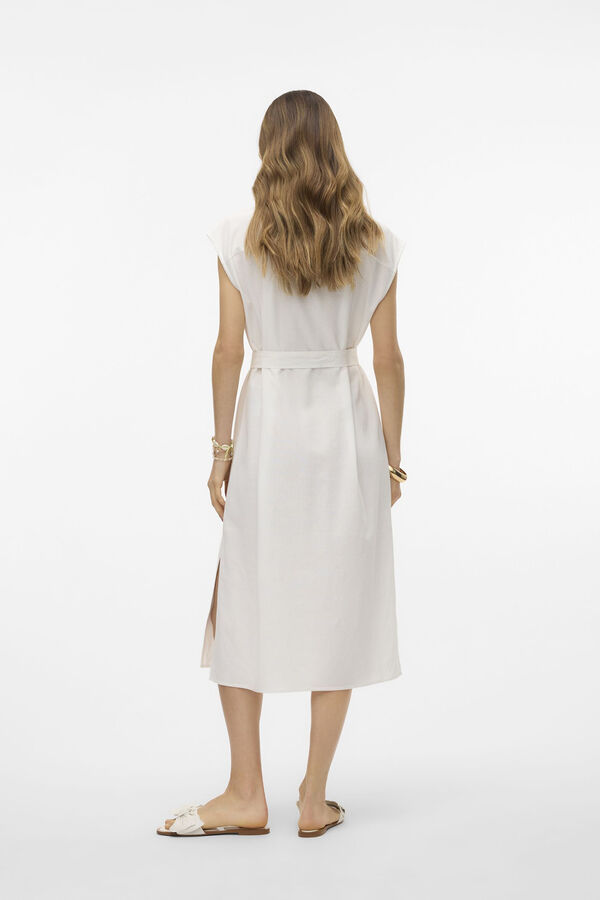 Vero Moda Vestido 7/8 camisero Branco