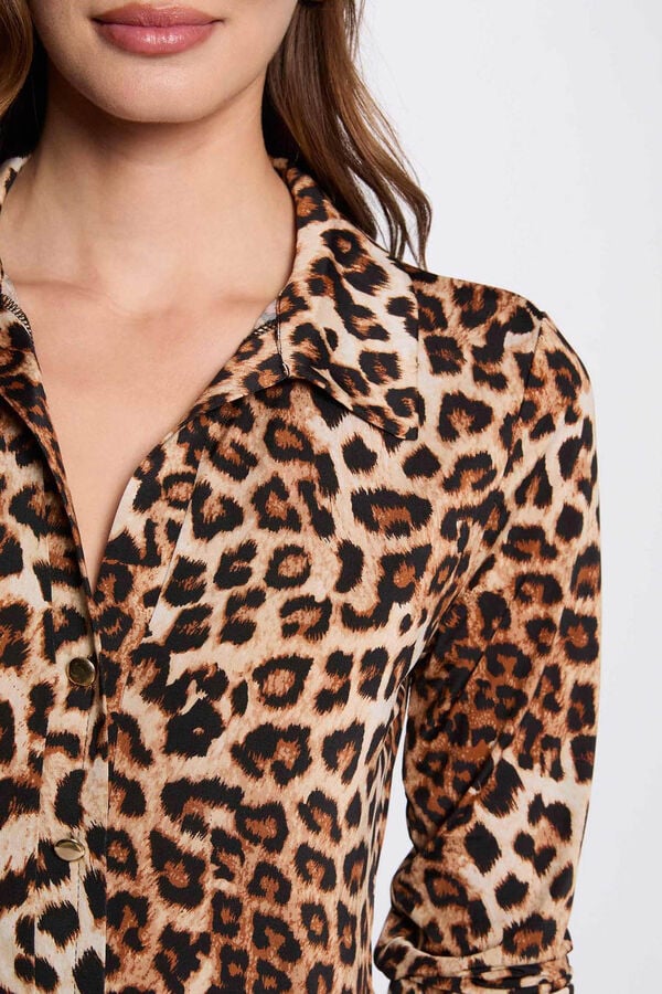 Morgan Top de manga comprida estampado Multicolorido