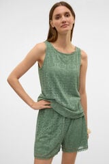 Vero Moda Top vazado com manga sem mangas Verde