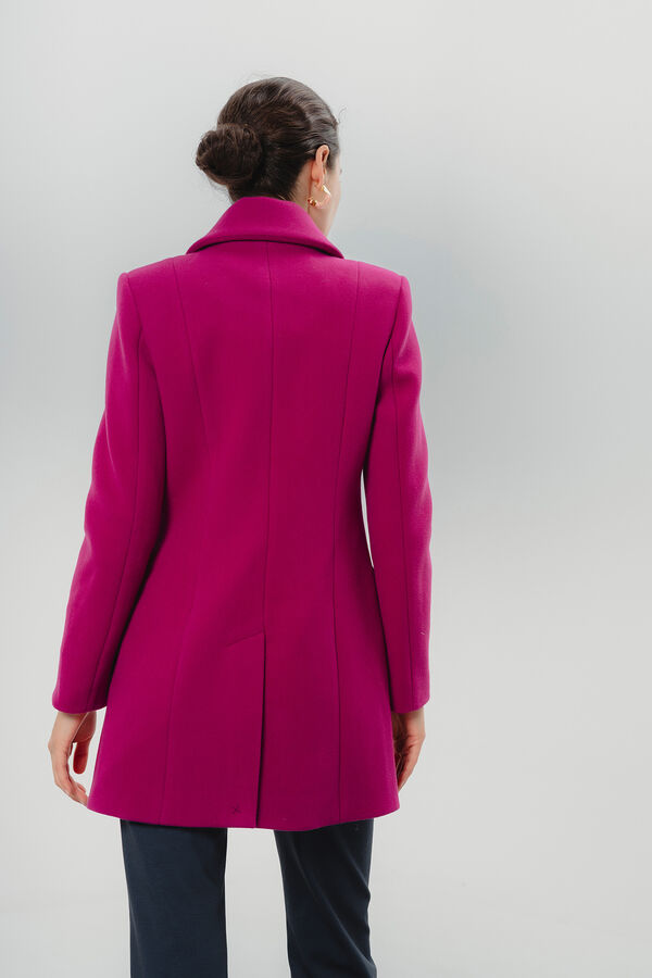 Dolores Promesas Ana double-breasted women's coat Fuchsia