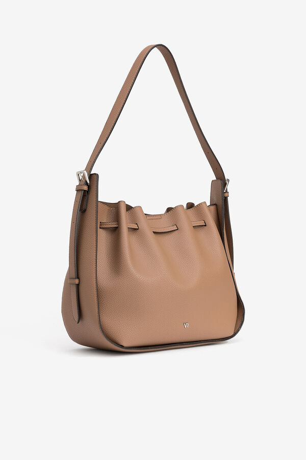 Vilanova Drawstring shoulder bag Nude