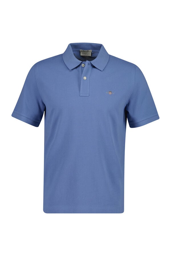 Gant Polo Regular Fit Shield de piqu&eacute; Azul