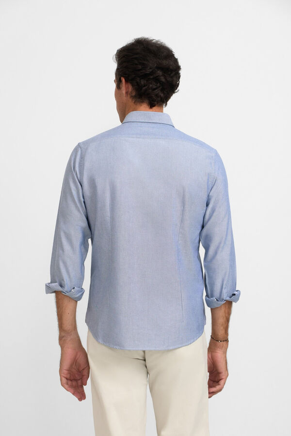 Silbon Raquete de camisa esportiva Oxford Azul