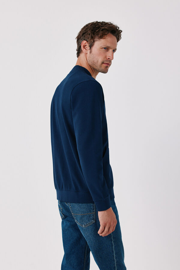 Cortefiel Structure cardigan Navy