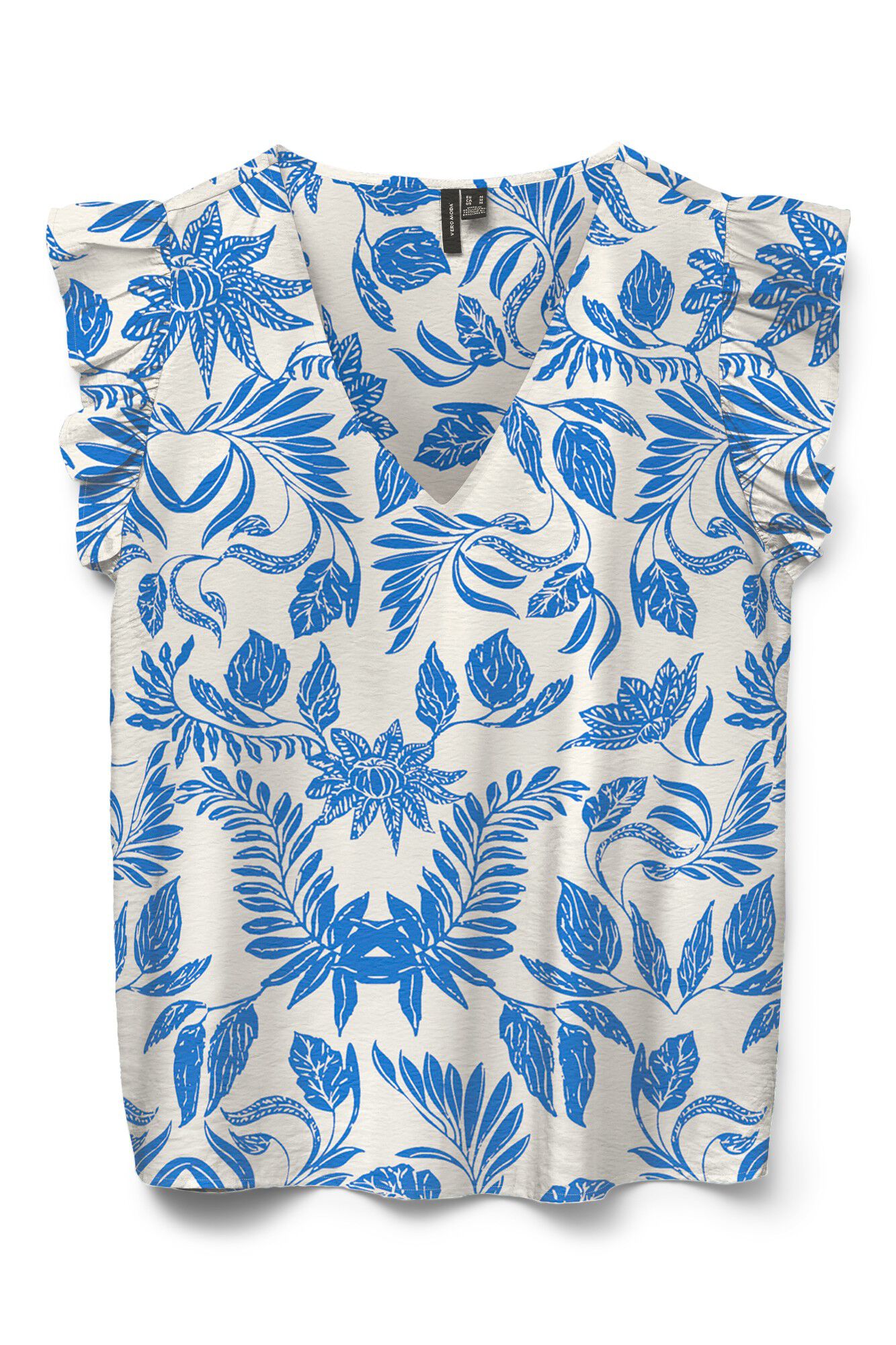 Vero Moda Blusa con volantes en mangas con escote