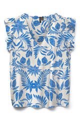 Vero Moda Blusa com folhos nas mangas com decote Multicolorido