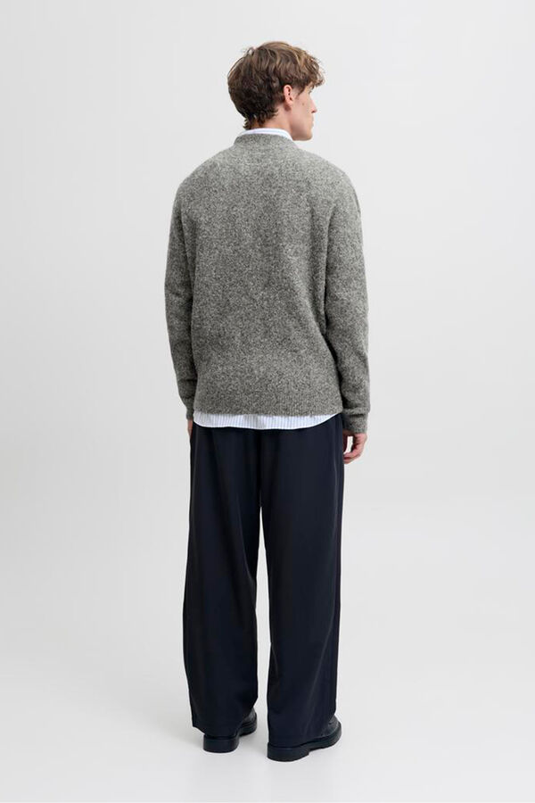 Jack & Jones Casaco de malha básico de malha liso Cinzento