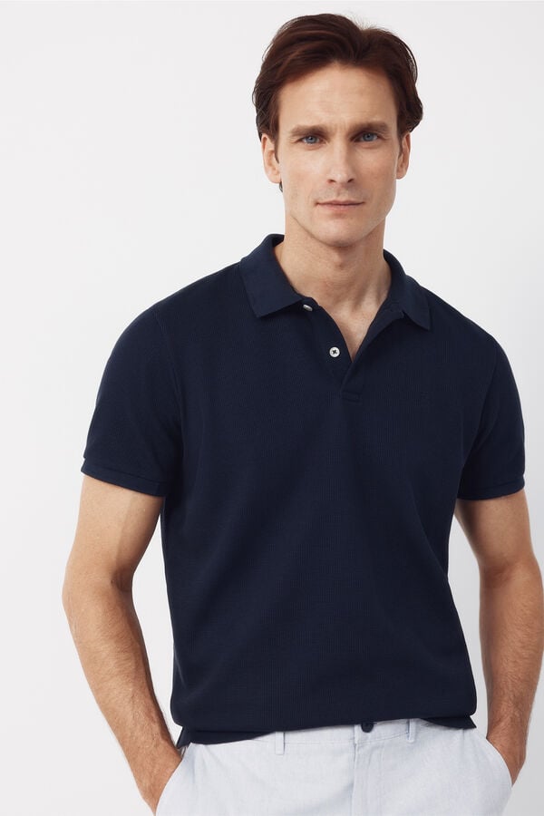 Cortefiel Polo shirt link structure Navy