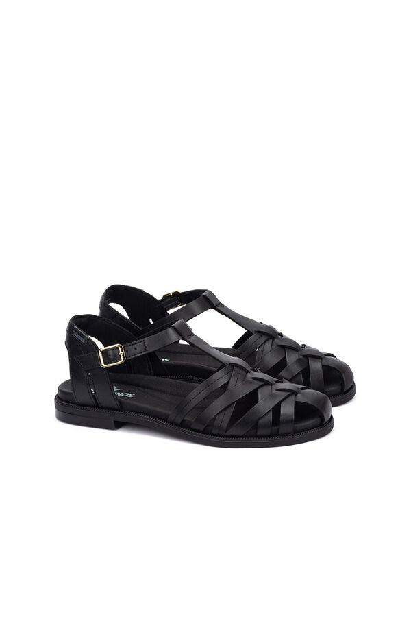 Pikolinos Women's flat buckle sandals Black