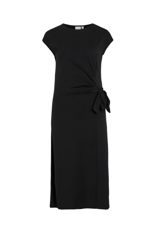 Vila Organic cotton midi dress Black