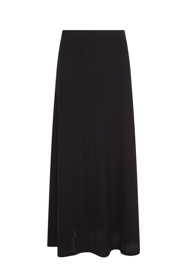 Slowlove Jersey-knit circle skirt Black
