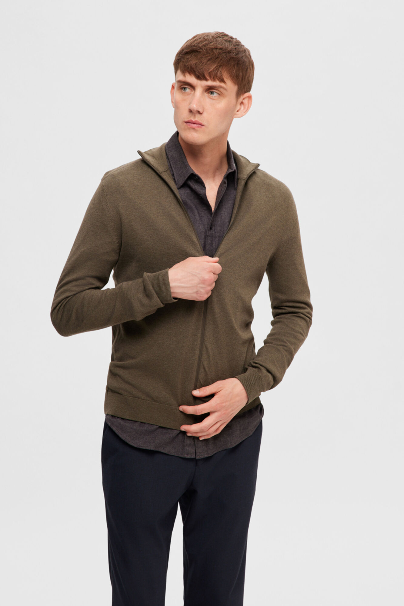 Mens cotton zip up cardigans store