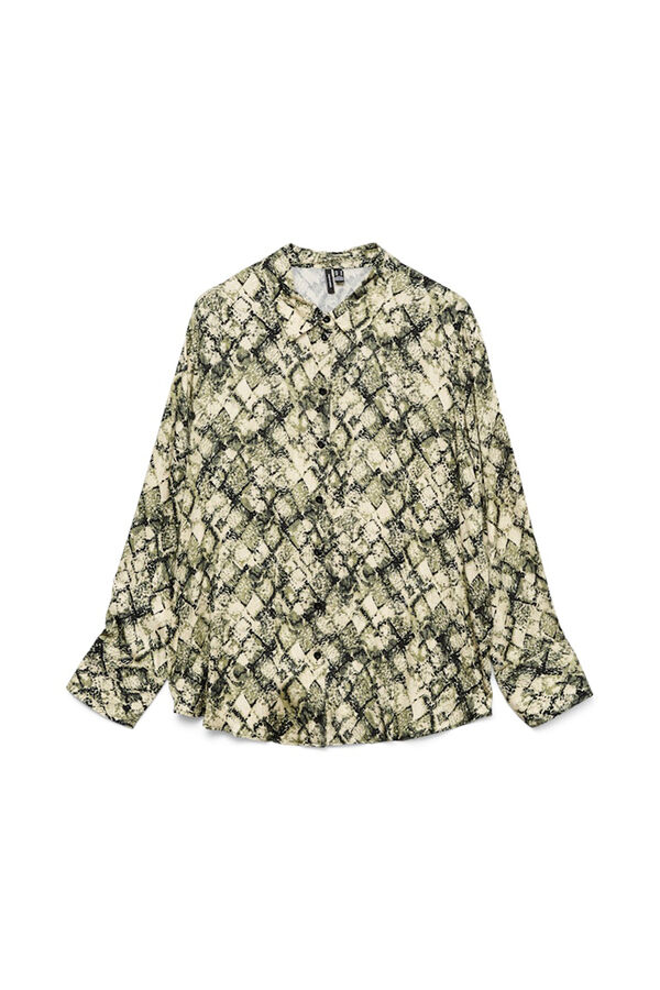 Vero Moda Camisa estampada de manga comprida Castanho