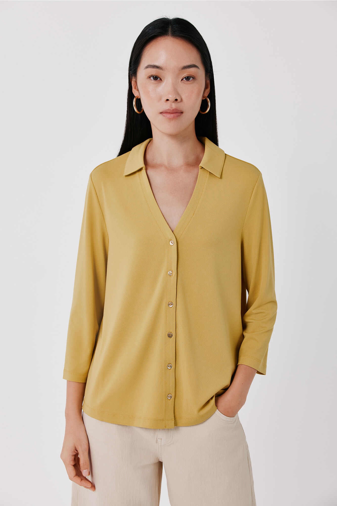 Cortefiel Stretch shirt with buttons