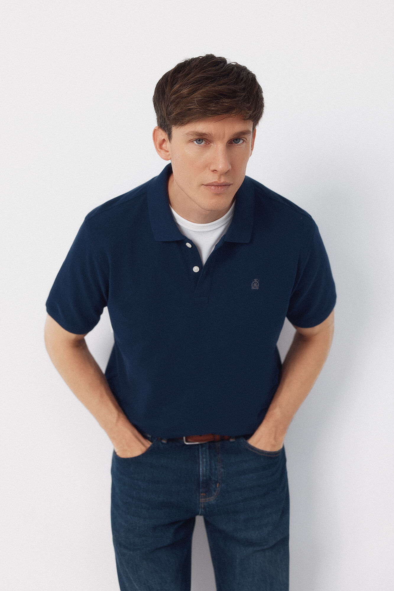 Cortefiel Basic piqu&eacute; polo shirt