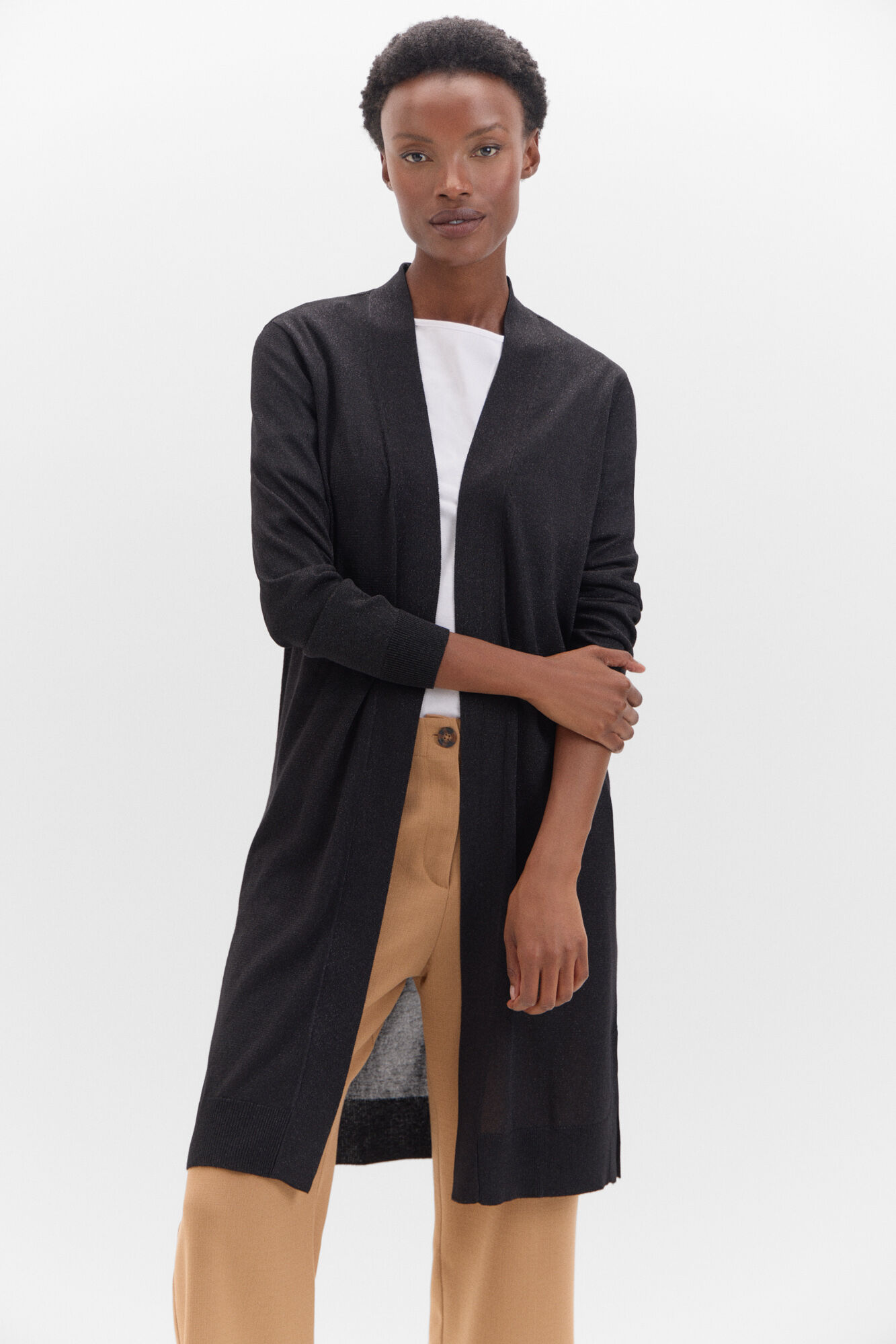 Chaqueta punto metalizado Cardigans de mujer Cortefiel