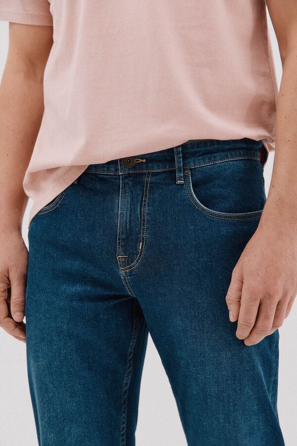Cortefiel Pantalón vaquero regular fit Azul