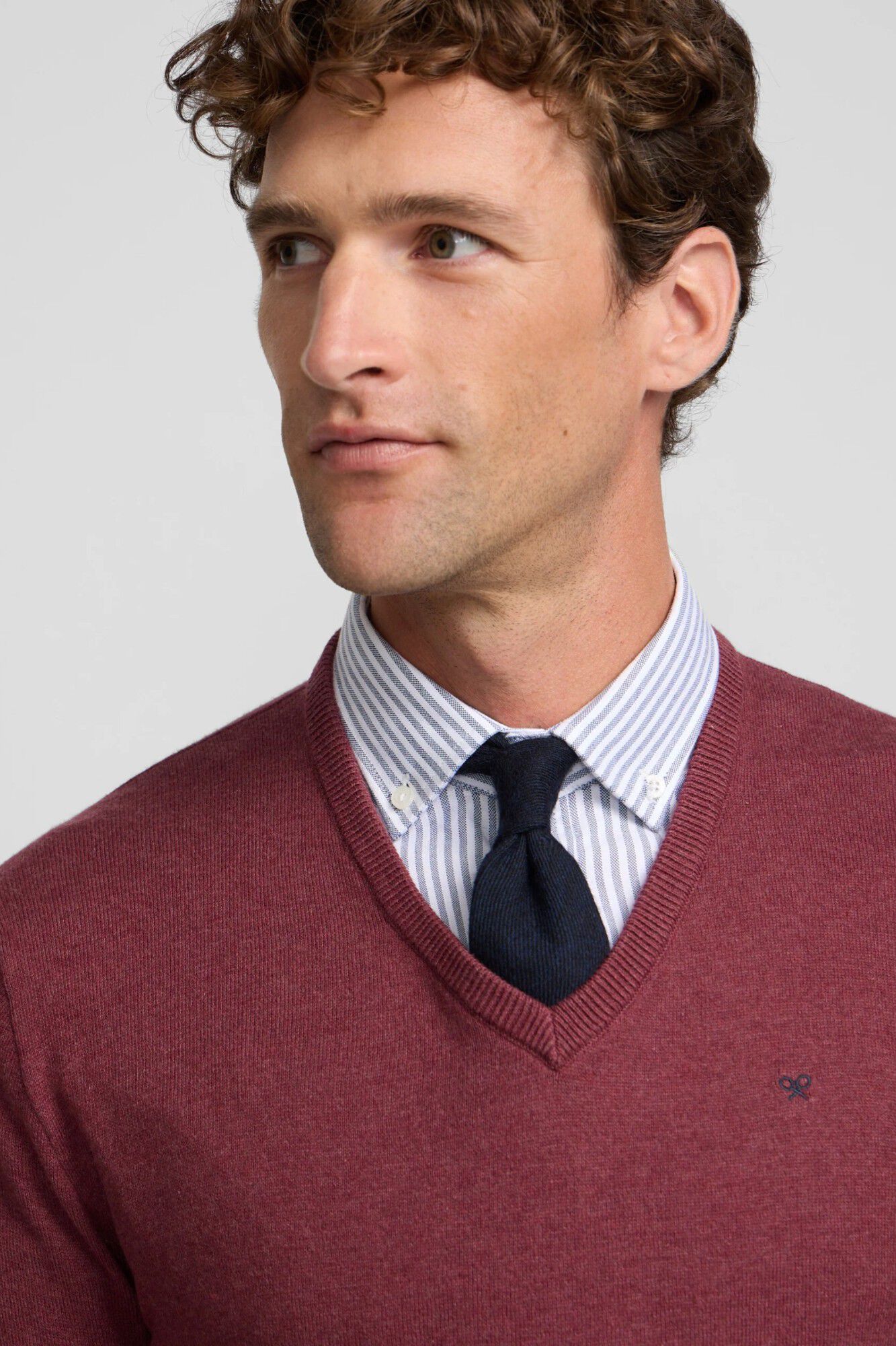 Silbon V-neck jumper