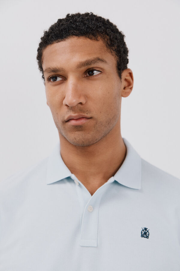 Cortefiel Basic piqué polo shirt Blue