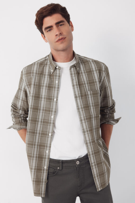 Camisa popelín cuadros