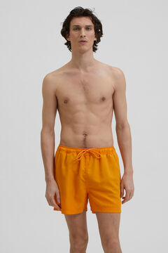 Cortefiel Bañador short-comfort fit secado rápido Naranja