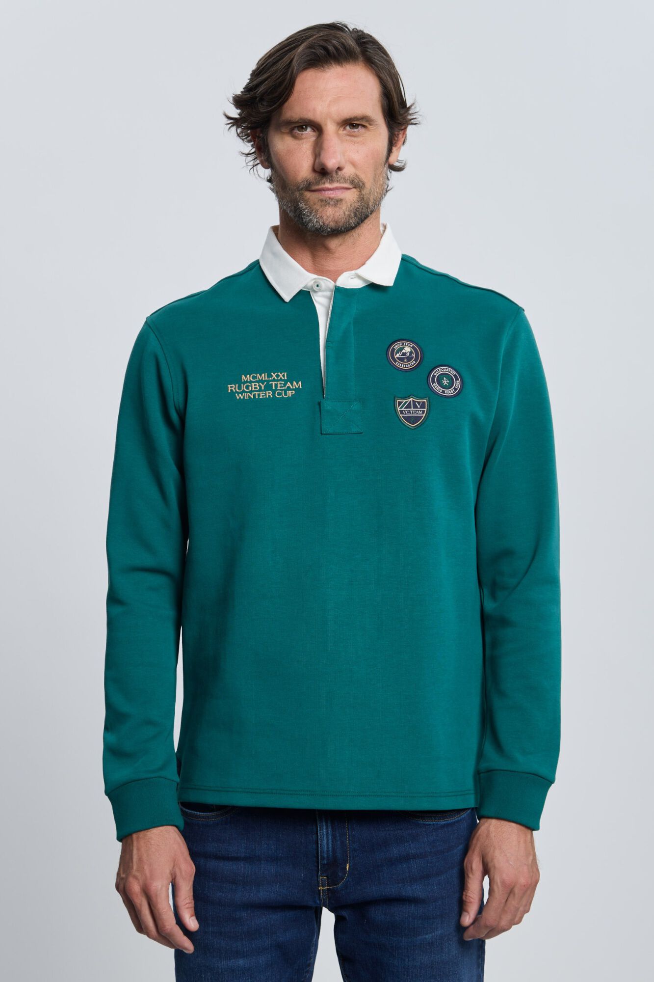 Valecuatro Polo de rugby 3 escudos