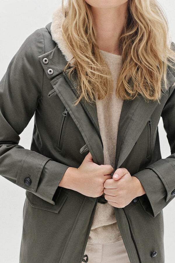 Caroll Parka 100% algodão Verde