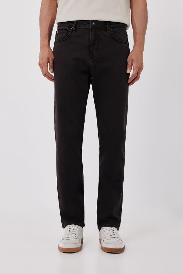 Cortefiel Regular fit 5 pocket jeans Dark brown
