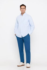Cortefiel Calças chino com estampado regular fit Azul