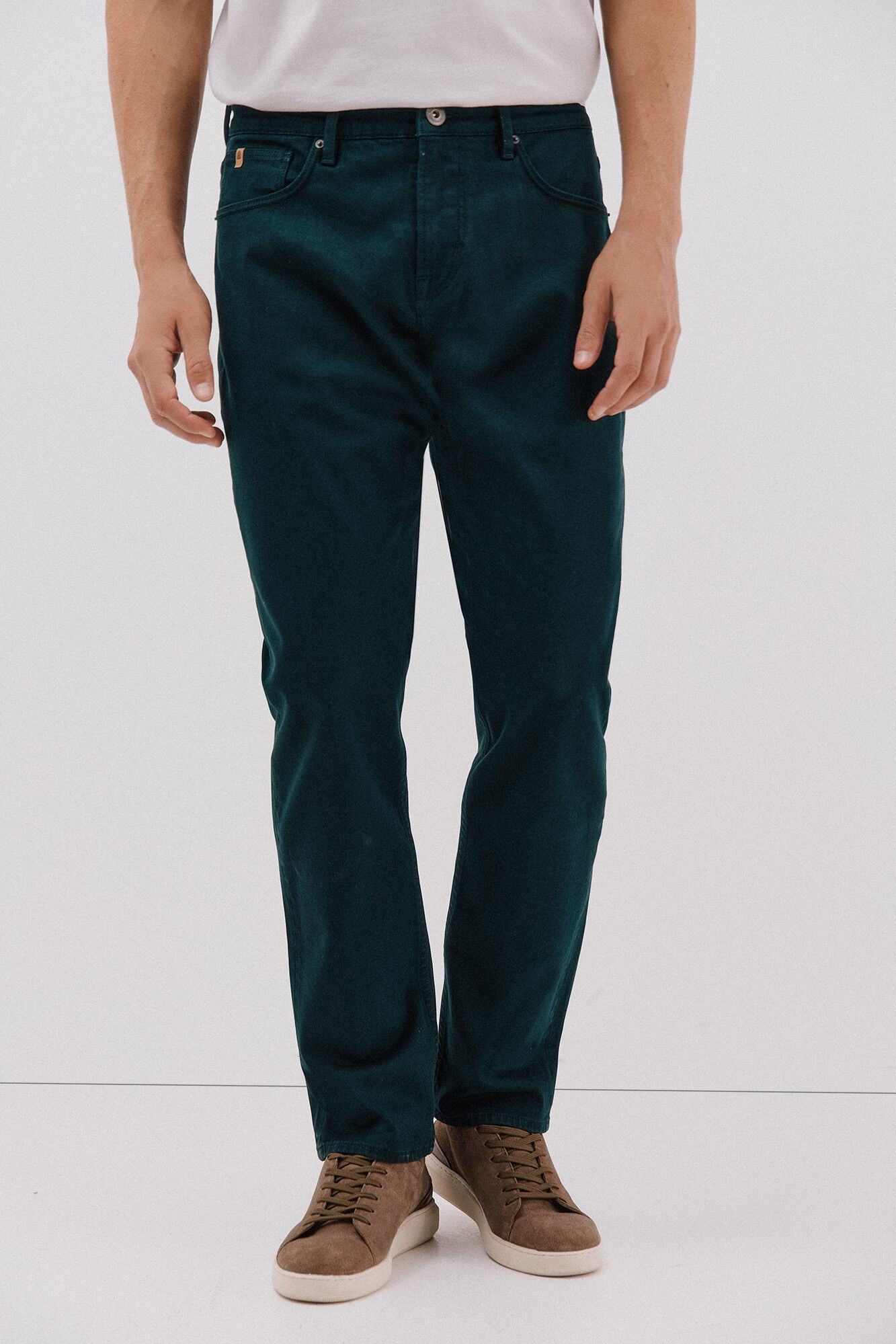 Cortefiel 5-pocket regular fit coloured trousers