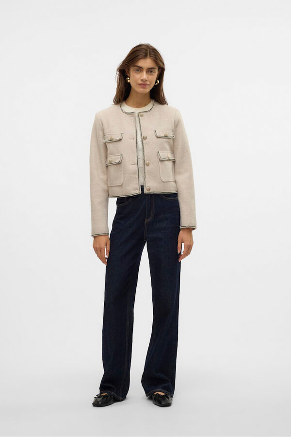 Vero Moda Jaqueta de tecido com detalhe de bolso  Cinzento