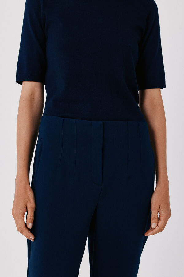 Cortefiel Slim fit tailored trousers Navy