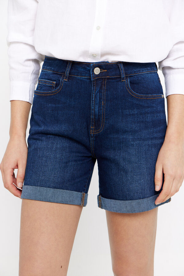 Cortefiel Essential denim shorts Blue