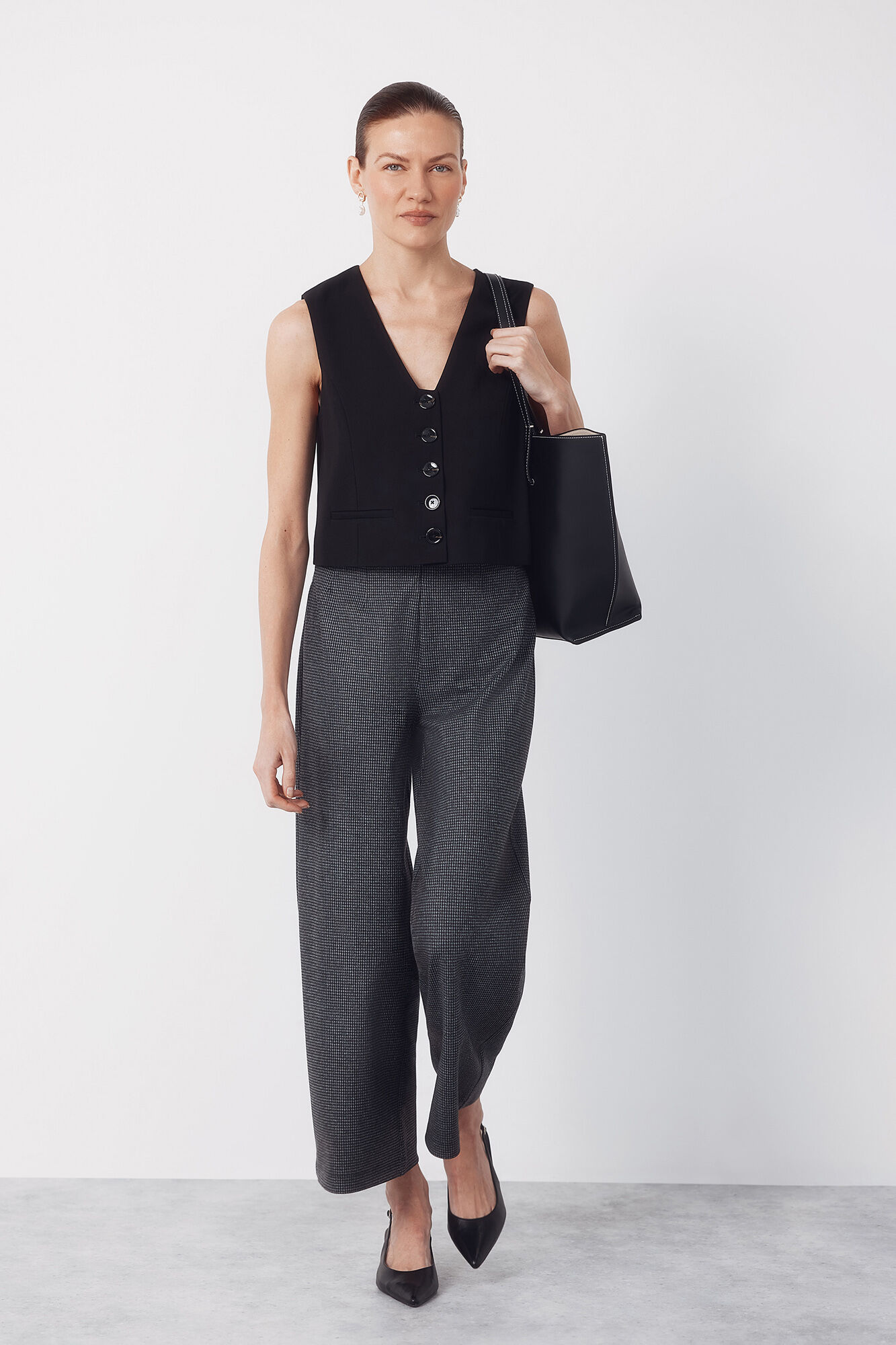Cortefiel Wide jersey-knit trousers