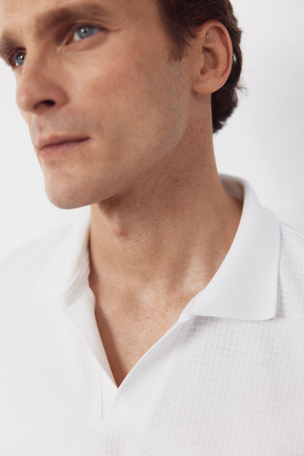 Cortefiel Polo shirt link structure White