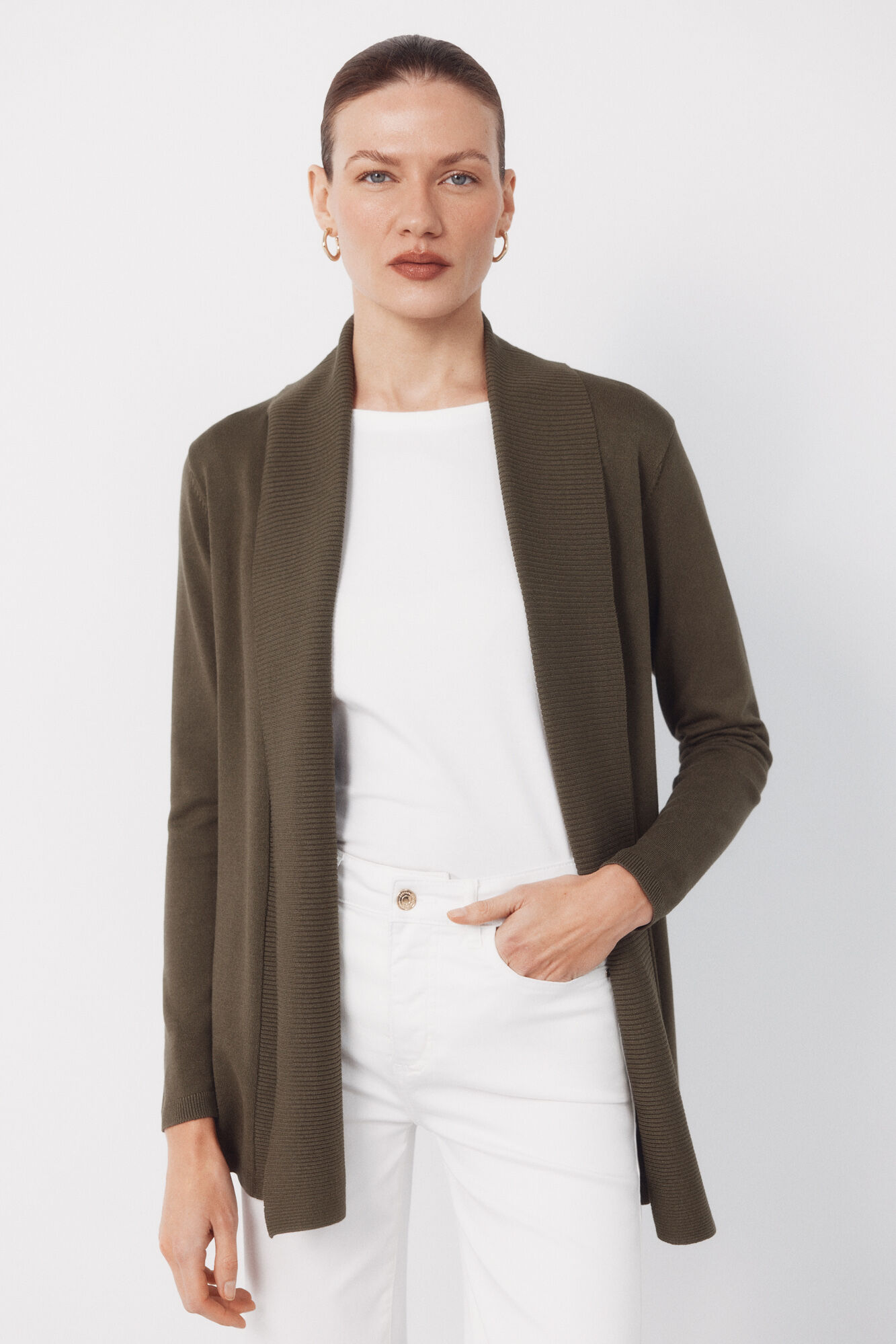 Cortefiel Cardigan with shawl neckline