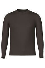 Selected Malha leve 100% camisola algodão orgânico.  Castanho